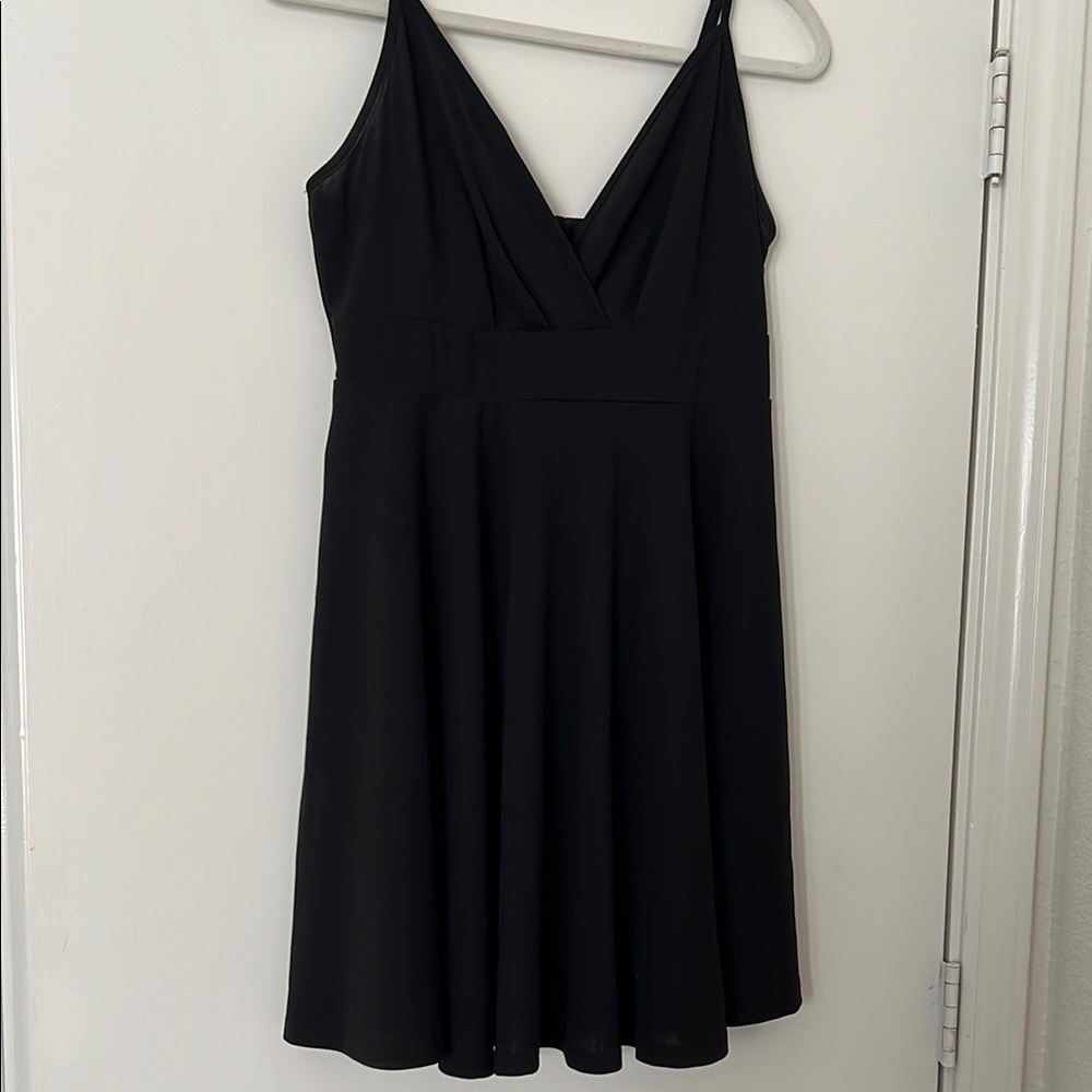 Elegant Black flare mini Dress